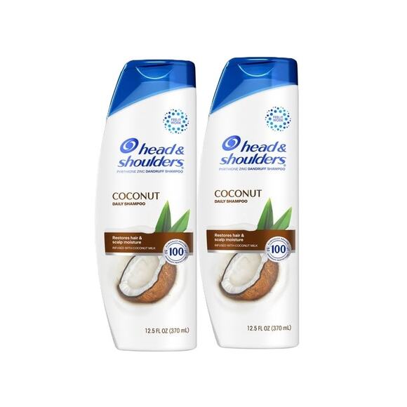 2 Pack Head and Shoulders Coconut Daily Dandruff Shampoo Restore Moisture 12.5oz - Picture 1 of 1